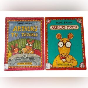🎉6/$20 ARTHUR BOOK BUNDLE ‘ARTHUR’S TV TROUBLE’ ‘ARTHUR’S TOOTH’ MARC BROWN